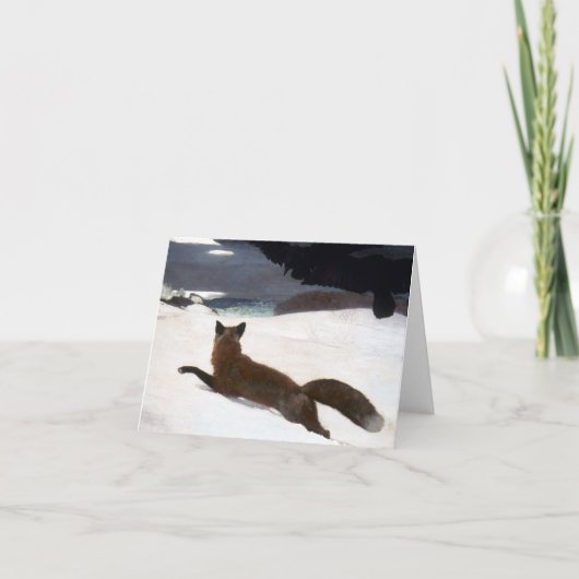 WINSLOW HOMER: VOSSEJACHT, 1893 FEESTDAGEN KAART (Voorkant)