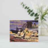 Winslow Homer, Wachten op de boten Briefkaart (Staand voorkant)