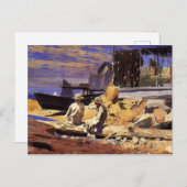 Winslow Homer, Wachten op de boten Briefkaart (Voorkant / Achterkant)