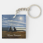 Winslow Homer watercolor, Moonlight, Love Forever, Sleutelhanger (Achterkant)
