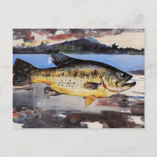 Winslow Homer Waterverf Bass Briefkaart