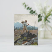 Winslow Homer  Waterverf Gids Woodsman Briefkaart (Staand voorkant)