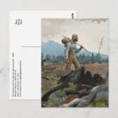 Winslow Homer  Waterverf Gids Woodsman Briefkaart (Voorkant / Achterkant)