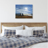 Winslow Homer waterverf, Moonlight Canvas Afdruk (Insitu (Slaapkamer))