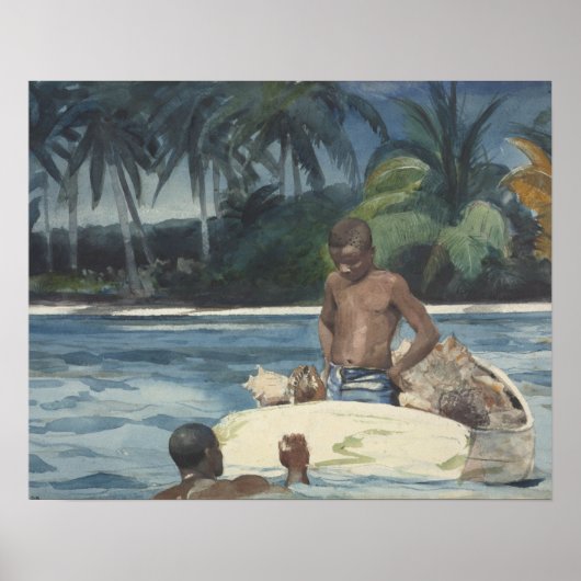 Winslow Homer - West India Divers Poster (Voorkant)