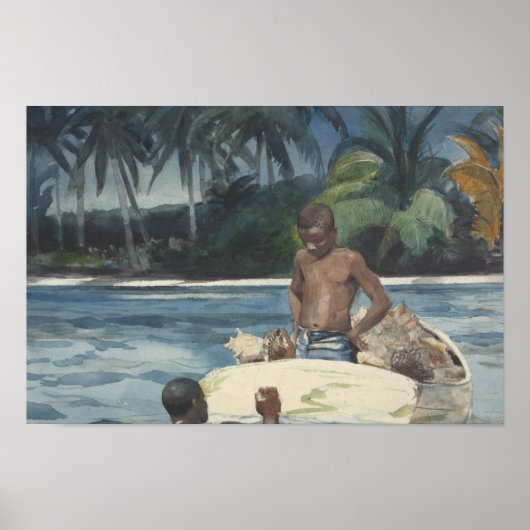 Winslow Homer - West India Divers Poster (Voorkant)