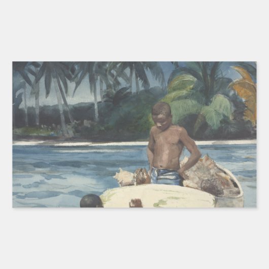 Winslow Homer - West India Divers Rechthoekige Sticker (Voorkant)