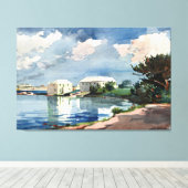 Winslow Homer, Zoutketel, Bermuda Canvas Afdruk (Insitu (Houten vloer))