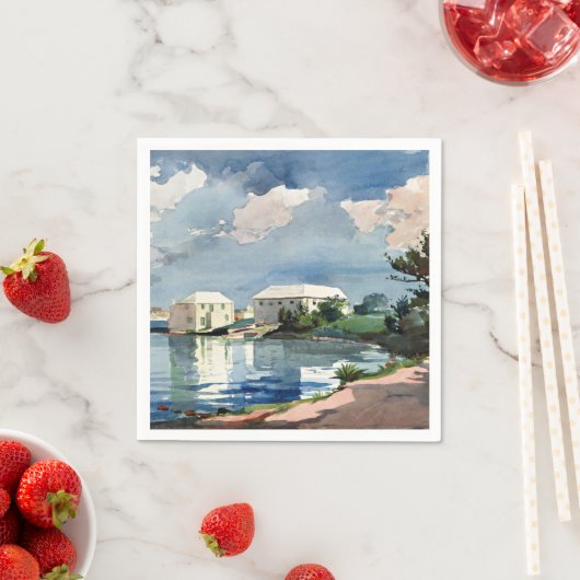 Winslow Homer, Zoutketel, Bermudapostkaart Servet (Insitu)