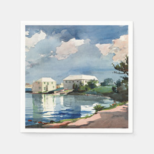Winslow Homer, Zoutketel, Bermudapostkaart Servet