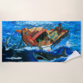 Winslow Homer's golfstroom herzien Strandlaken (Voorkant)