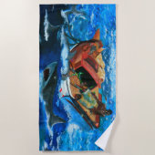 Winslow Homer's golfstroom herzien Strandlaken (Voorkant)