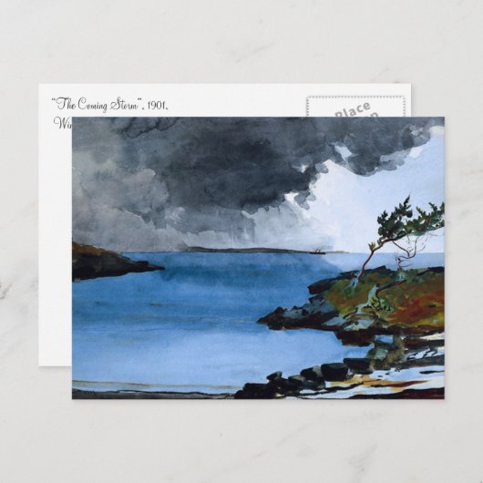 Winslow Homer's "Het komende Storm" Briefkaart (Voorkant / Achterkant)