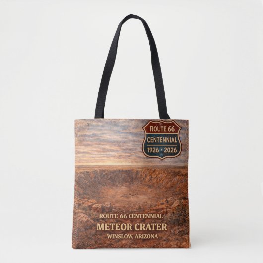 Winslow Meteor Crater Centennial Route Tote Bag (Voorkant)