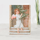 Winsome Angel met kerstboom Kaart (Voorkant)