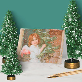 Winsome Angel met kerstboom Kaart