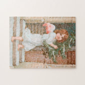 Winsome Angel met kerstboom Legpuzzel (Horizontaal)
