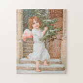 Winsome Angel met kerstboom Legpuzzel (Verticaal)
