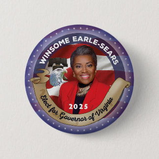 Winsome Earle-Sears als gouverneur van Virginia Ronde Button 5,7 Cm