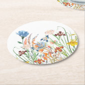 Winsome Wildflower Wedding Ronde Kartonnen Onderzetter (Gebogen)