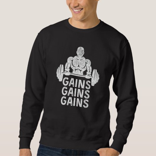 Winst Gym Rat Gym Bro Bodybuilder Trui (Voorkant)