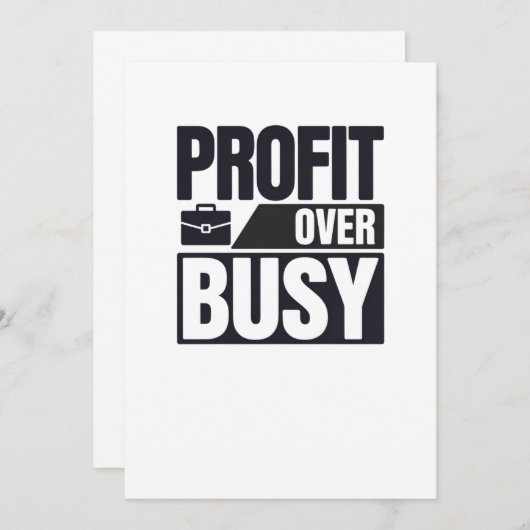 Winst over drukke minimalistische ondernemer kaart (Voorkant / Achterkant)