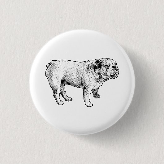 winstige stip joy, bulldog ronde button 3,2 cm (Voorkant)