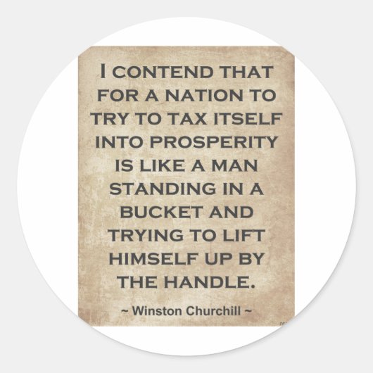 Winston Churchill #1 Ronde Sticker (Voorkant)