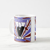 Winston Churchill art deco Union Jack tea NOT Koffiemok (Voorkant links)