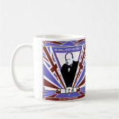 Winston Churchill art deco Union Jack tea NOT Koffiemok (Links)