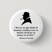 Winston Churchill Badge - Citaat 11 Ronde Button 3,2 Cm (Voorkant)