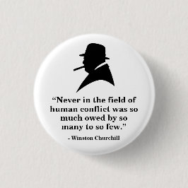 Winston Churchill Badge - Citaat 11 Ronde Button 3,2 Cm