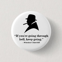 Winston Churchill Badge - Citaat 1 Ronde Button 3,2 Cm