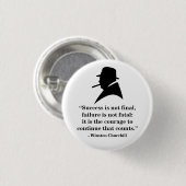 Winston Churchill Badge - Citaat 5 Ronde Button 3,2 Cm (Voorkant /achterkant)
