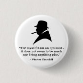 Winston Churchill Badge - Quote 6 Ronde Button 3,2 Cm (Voorkant)