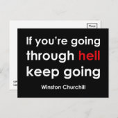 Winston Churchill Briefkaart (Voorkant / Achterkant)