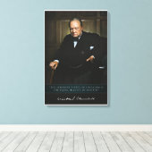 Winston Churchill - Britse premier Decor Canvas Afdruk (Insitu (Houten vloer))
