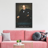 Winston Churchill - Britse premier Decor Canvas Afdruk (Insitu (Woonkamer))