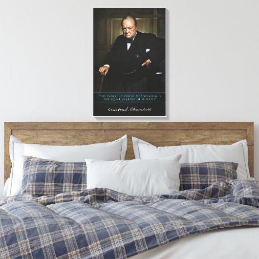 Winston Churchill - Britse premier Decor Canvas Afdruk (Insitu (Slaapkamer))