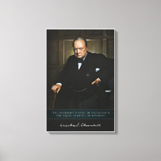 Winston Churchill - Britse premier Decor Canvas Afdruk