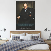 Winston Churchill - Britse premier Decor Canvas Afdruk (Insitu (Slaapkamer))