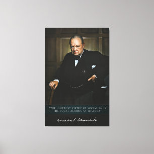 Winston Churchill - Britse premier Decor Canvas Afdruk