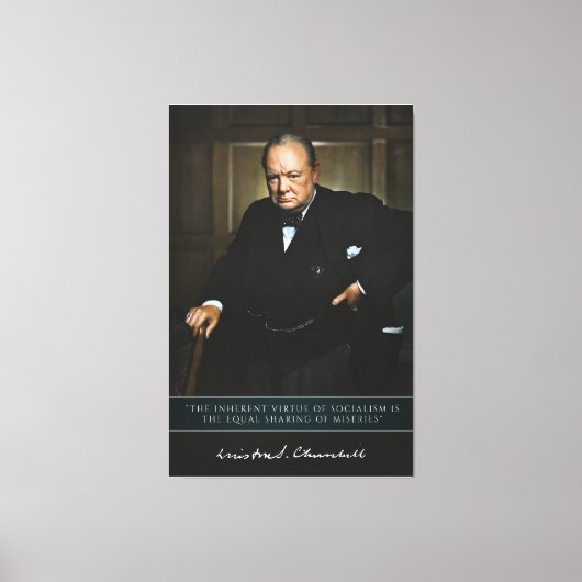 Winston Churchill - Britse premier Decor Canvas Afdruk (Voorkant)