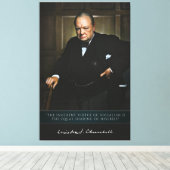 Winston Churchill - Britse premier Decor Canvas Afdruk (Insitu (Houten vloer))