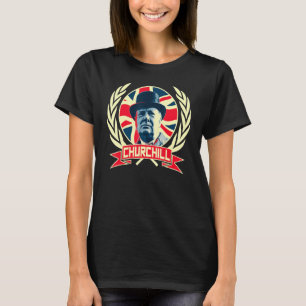 Winston Churchill Britse vlaggentrots T-shirt