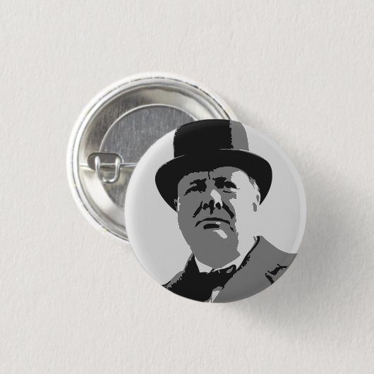 Winston Churchill Button (Voorkant /achterkant)