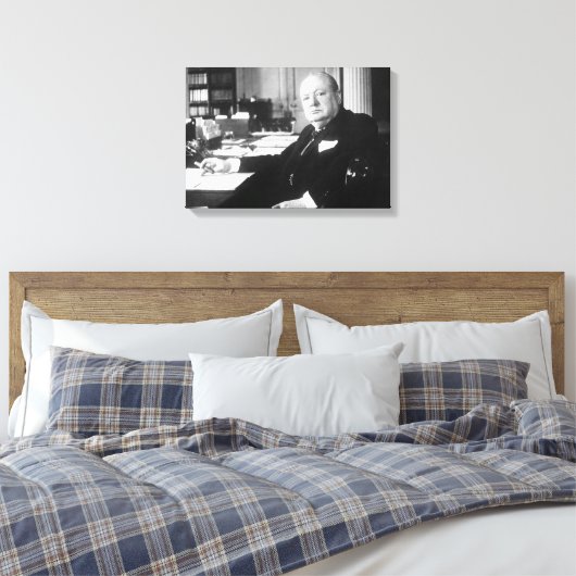 Winston Churchill Canvas (Insitu (Slaapkamer))