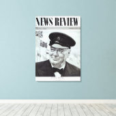 Winston Churchill Canvas Afdruk (Insitu (Houten vloer))