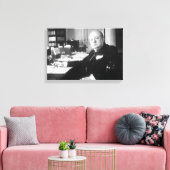 Winston Churchill Canvas Afdruk (Insitu (Woonkamer))