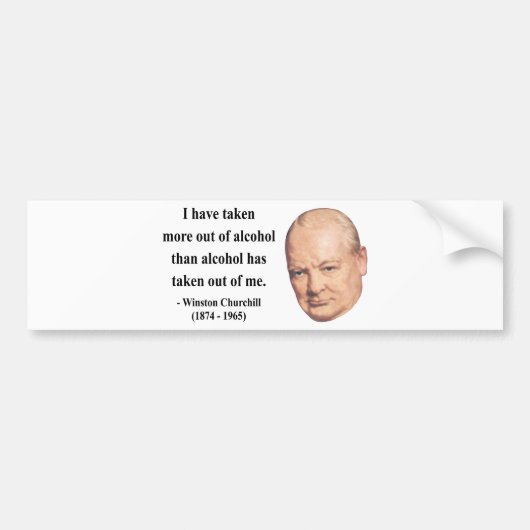 Winston Churchill Citaat 12b Bumpersticker (Voorkant)